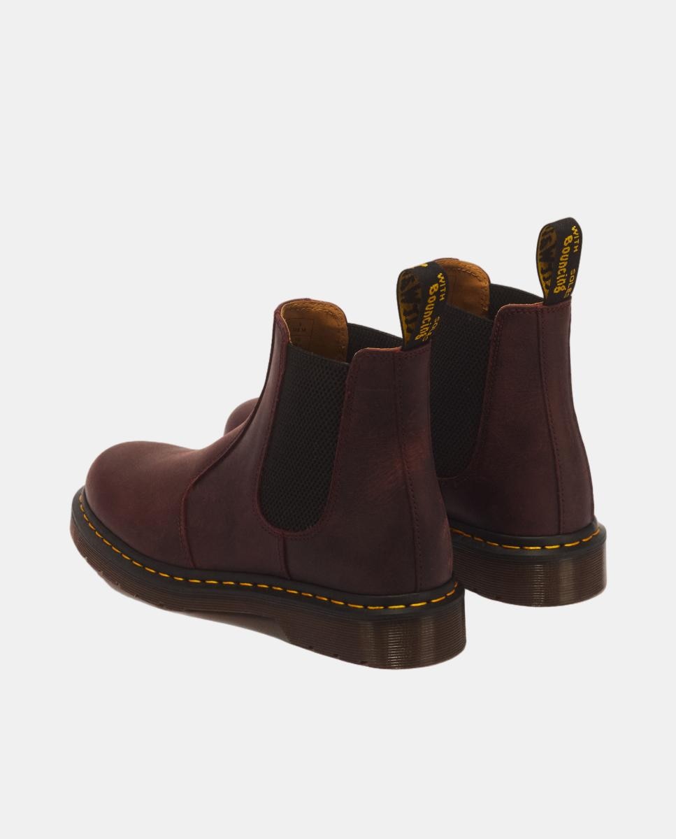 Botas Chelsea 2976 de mulher em pele arcadia Vermelho-cereja-3