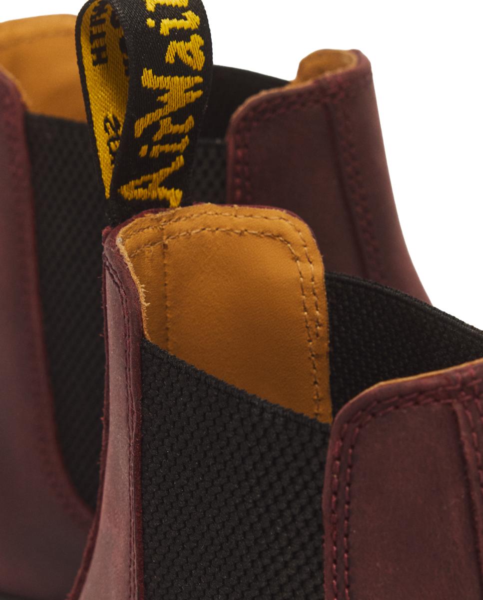 Botas Chelsea 2976 de mulher em pele arcadia Vermelho-cereja-4