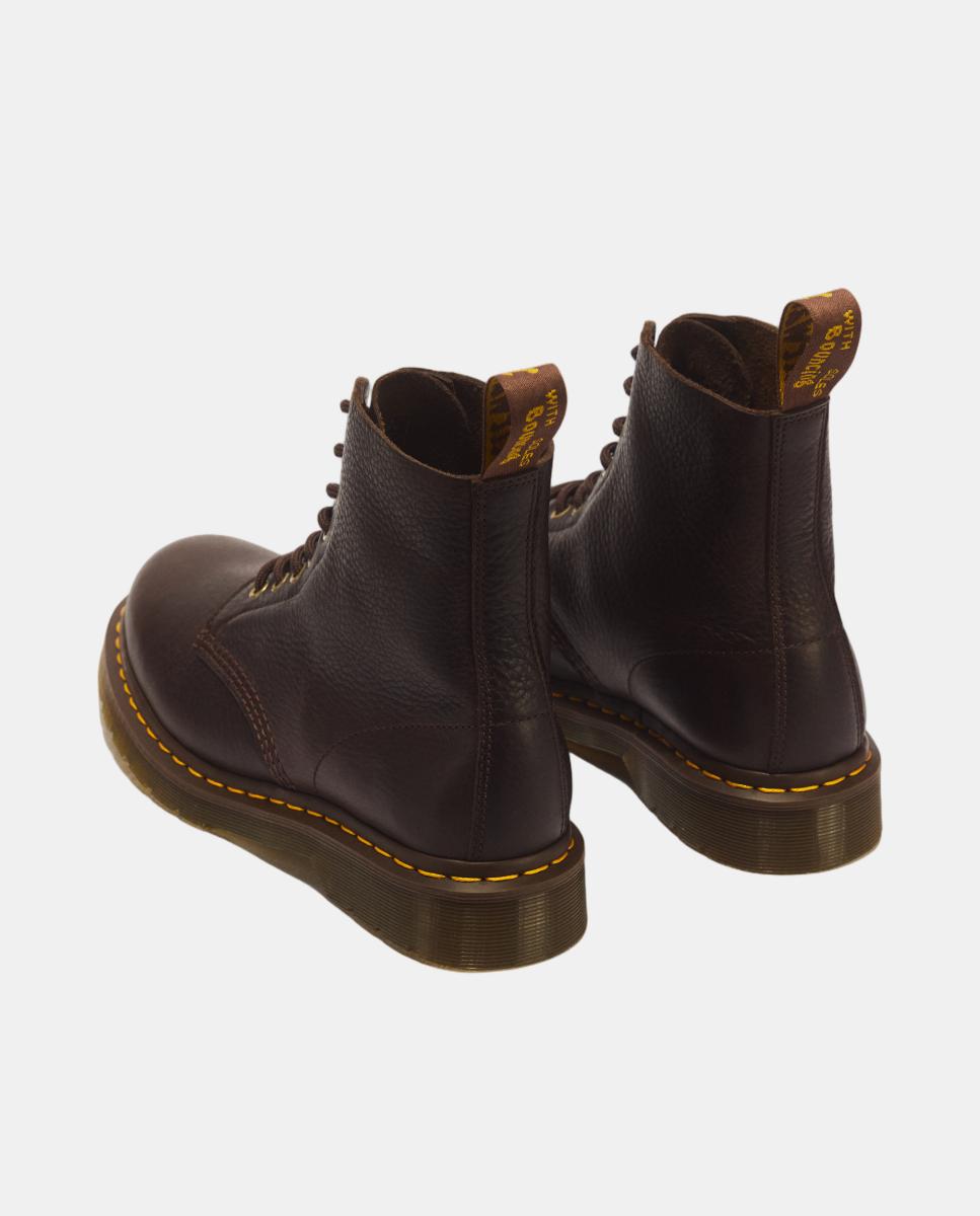 Botas 1460 Pascal de mulher em pele ambassador Castanho-escuro-3