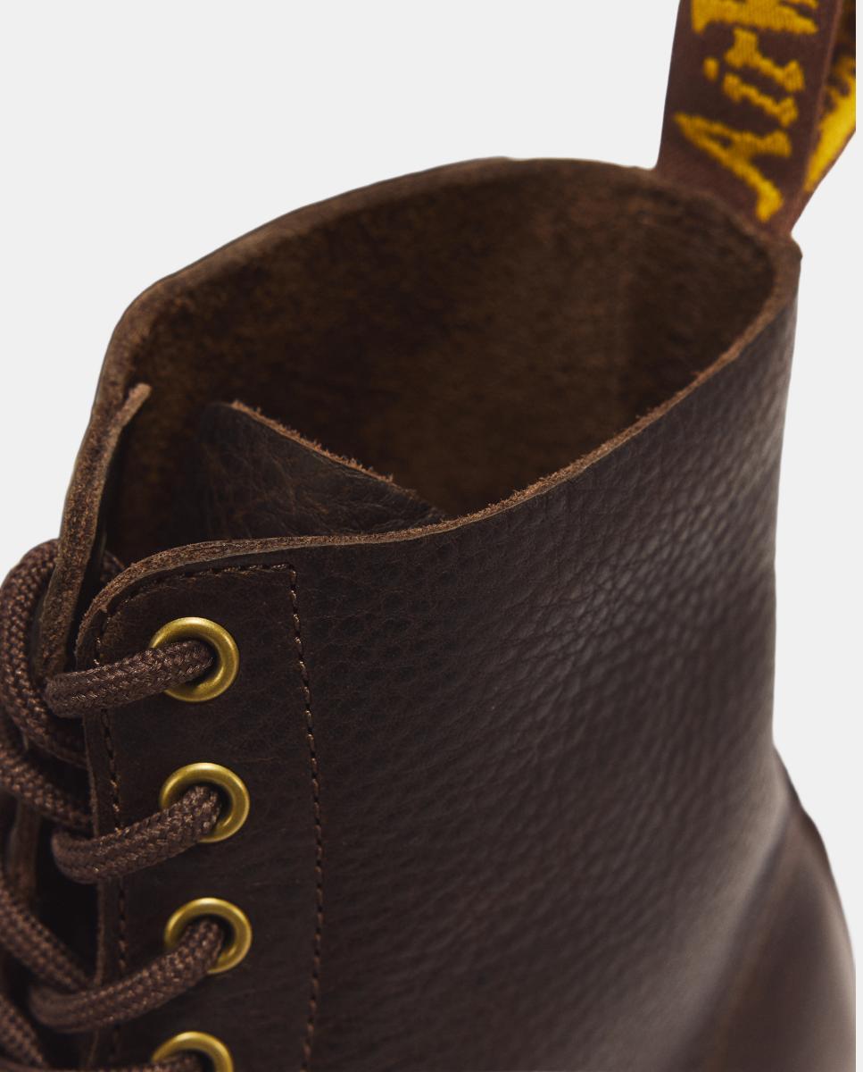 Botas 1460 Pascal de mulher em pele ambassador Castanho-escuro-4