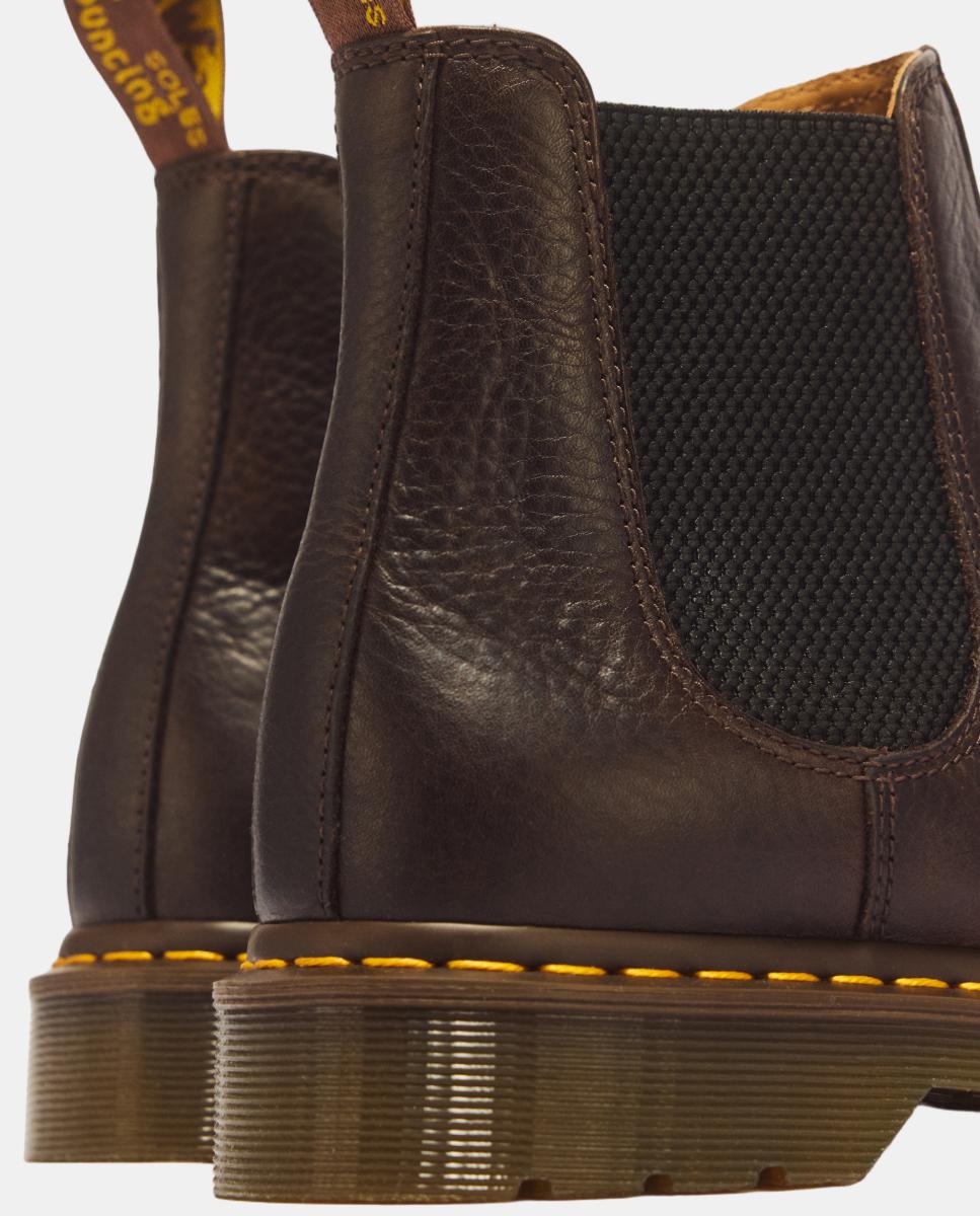Botas Chelsea 2976 de mulher em pele ambassador Castanho-escuro-4