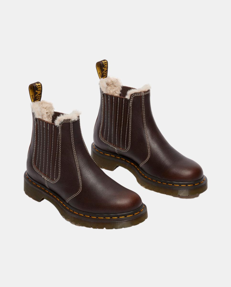 Botas Chelsea 2976 Leonore II de mulher em pele macia com forro sintético Castanho-escuro-2