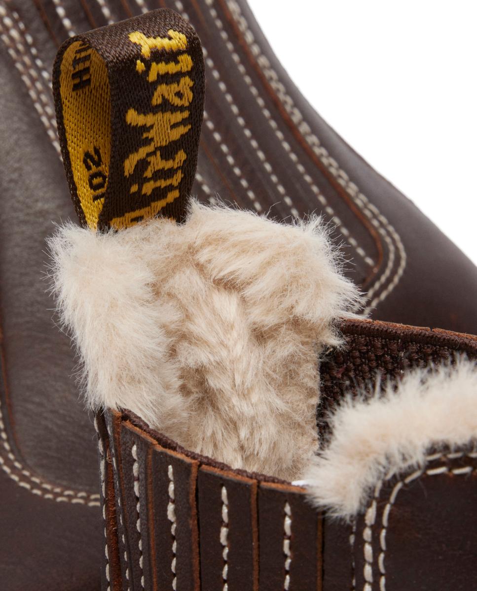 Botas Chelsea 2976 Leonore II de mulher em pele macia com forro sintético Castanho-escuro-4