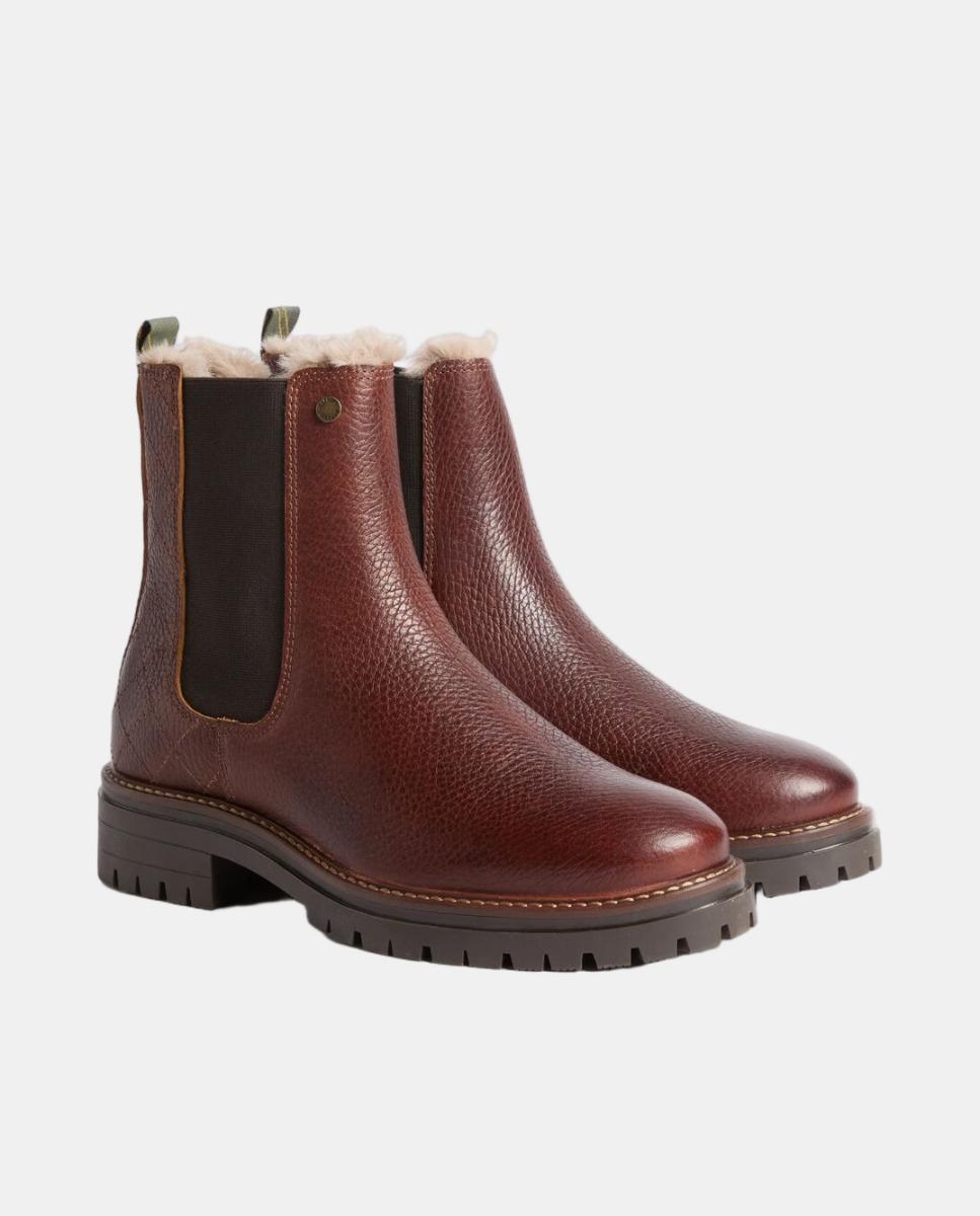 Botin chelsea plano de mujer de piel - Barbour - Marrón Marrón-2