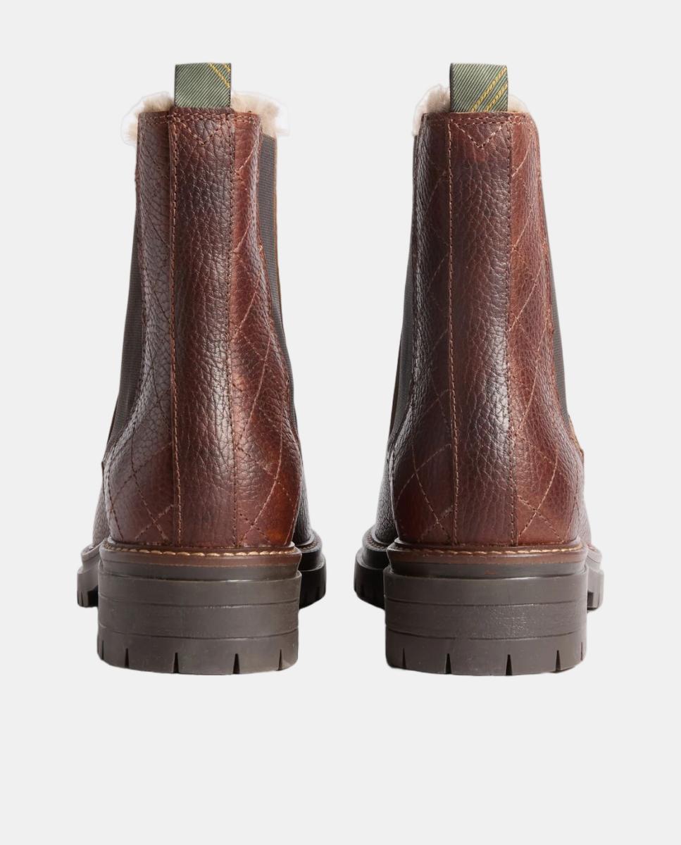 Botin chelsea plano de mujer de piel - Barbour - Marrón Marrón-3