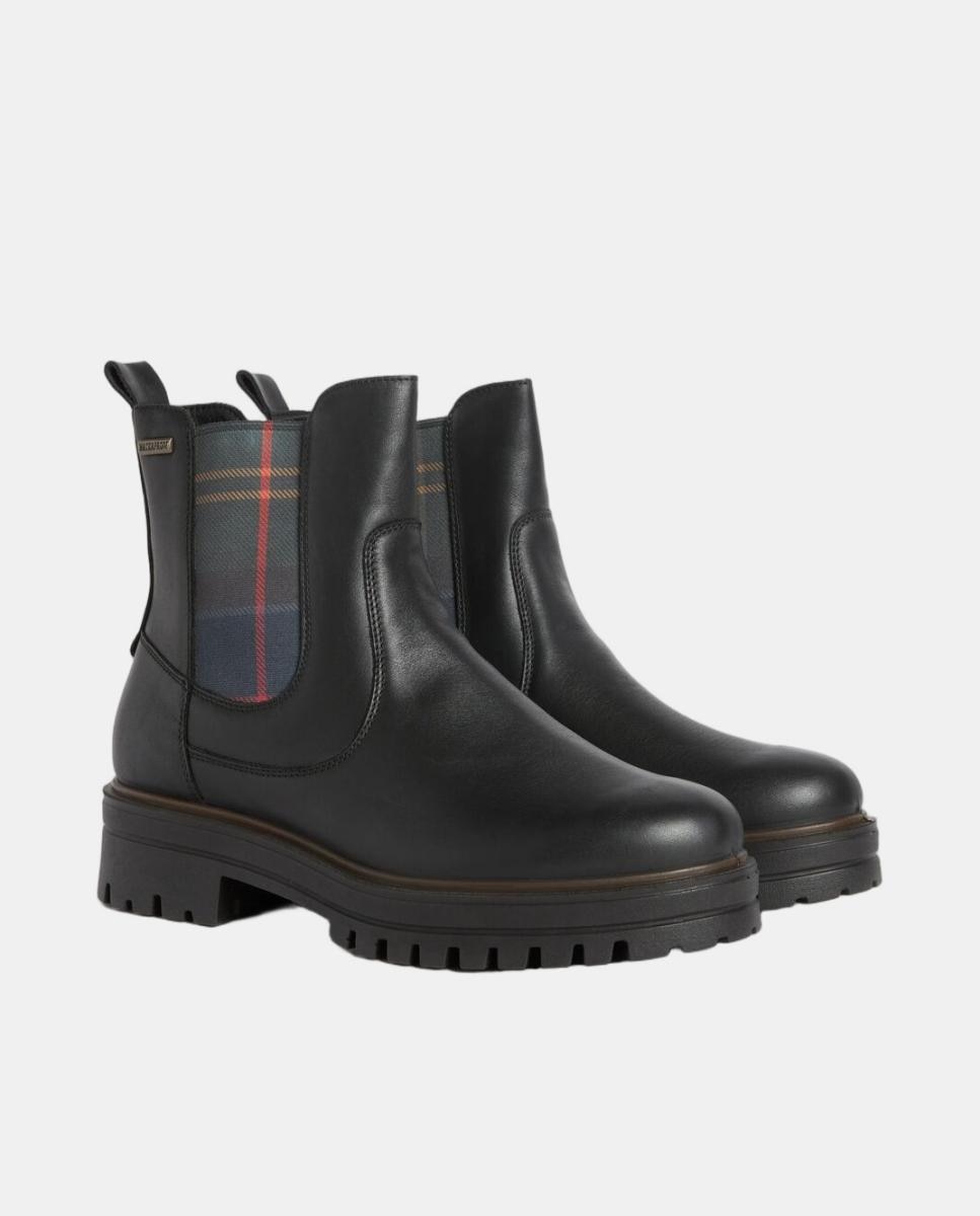 Botins Chelsea Rasos em Pele Preto-2