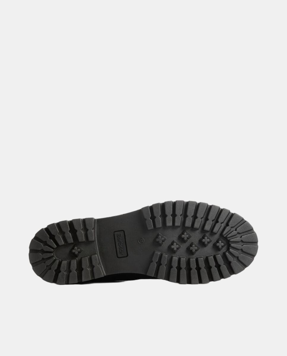 Botins Chelsea Rasos em Pele Preto-5