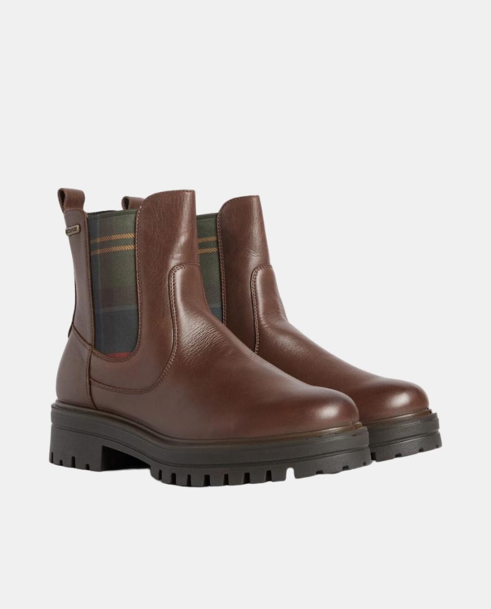 Botins Chelsea Rasos em Pele Castanho-2