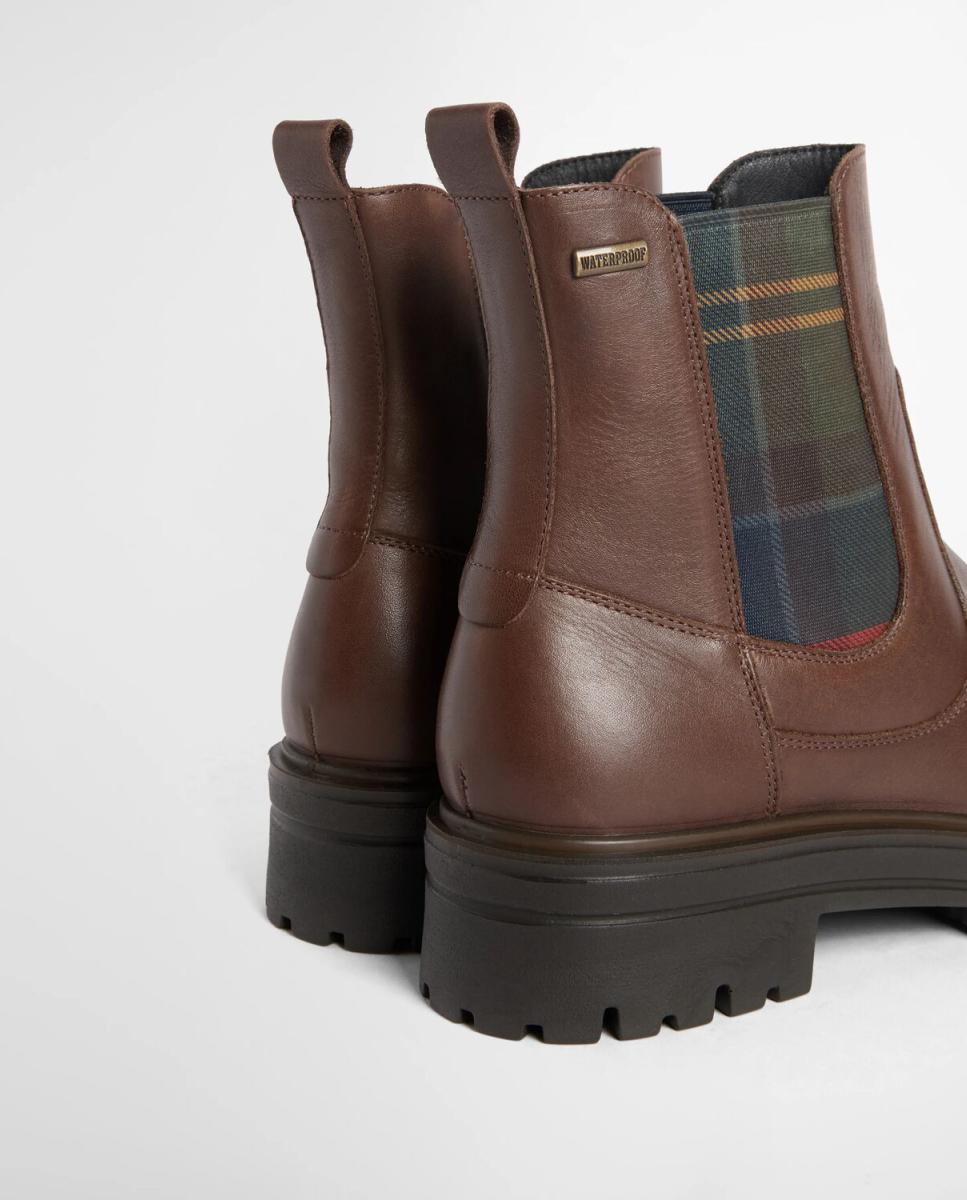 Botins Chelsea Rasos em Pele Castanho-4