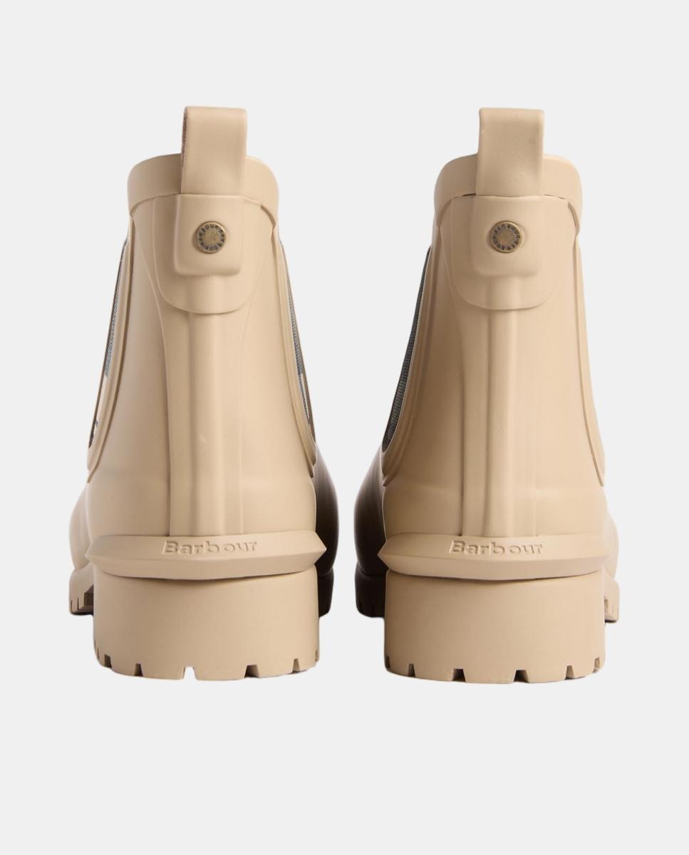 Botins Rasos de Borracha Bege-3
