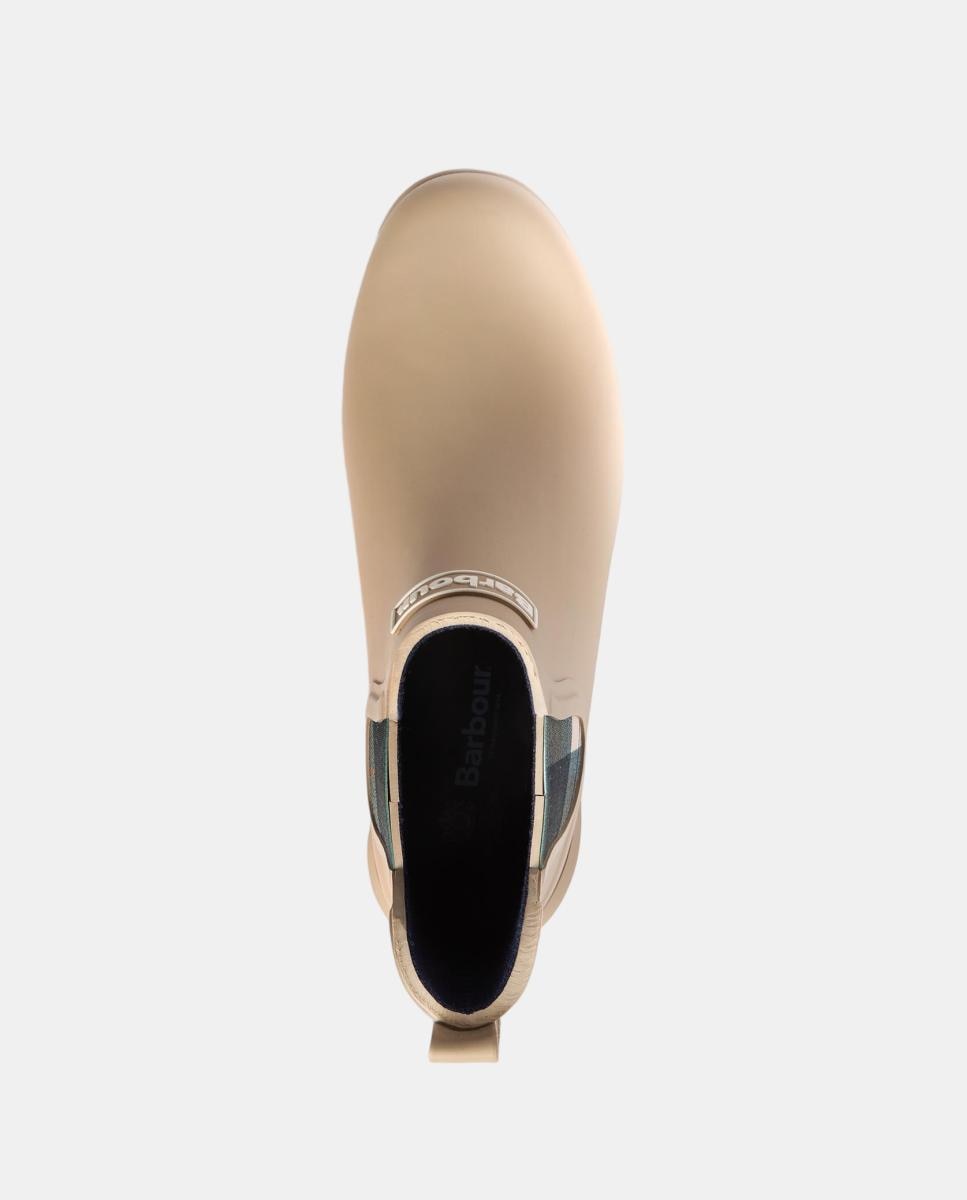 Botins Rasos de Borracha Bege-4