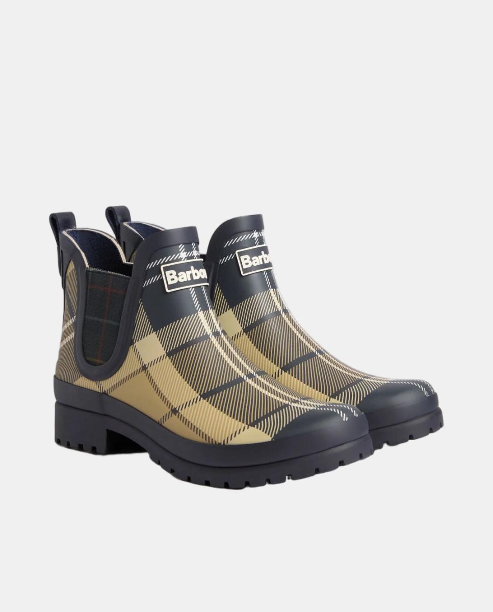 Botins Rasos de Borracha Azul-marinho-5