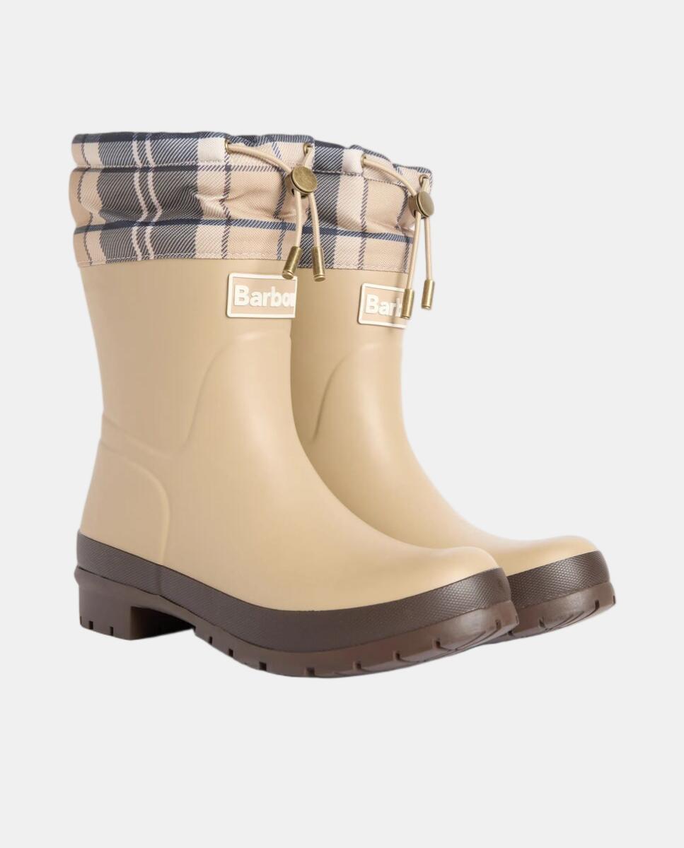 Botins Rasos de Borracha Bege-2