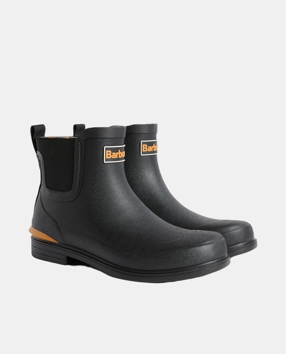 Botins Rasos de Borracha Preto-2