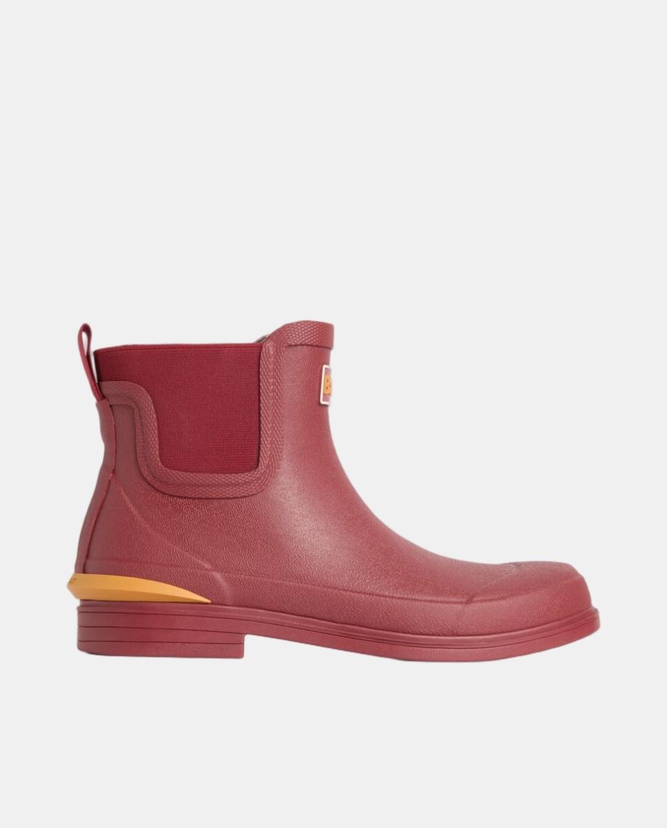 Imagen 0 de Botin plano de agua de mujer de goma Rojo