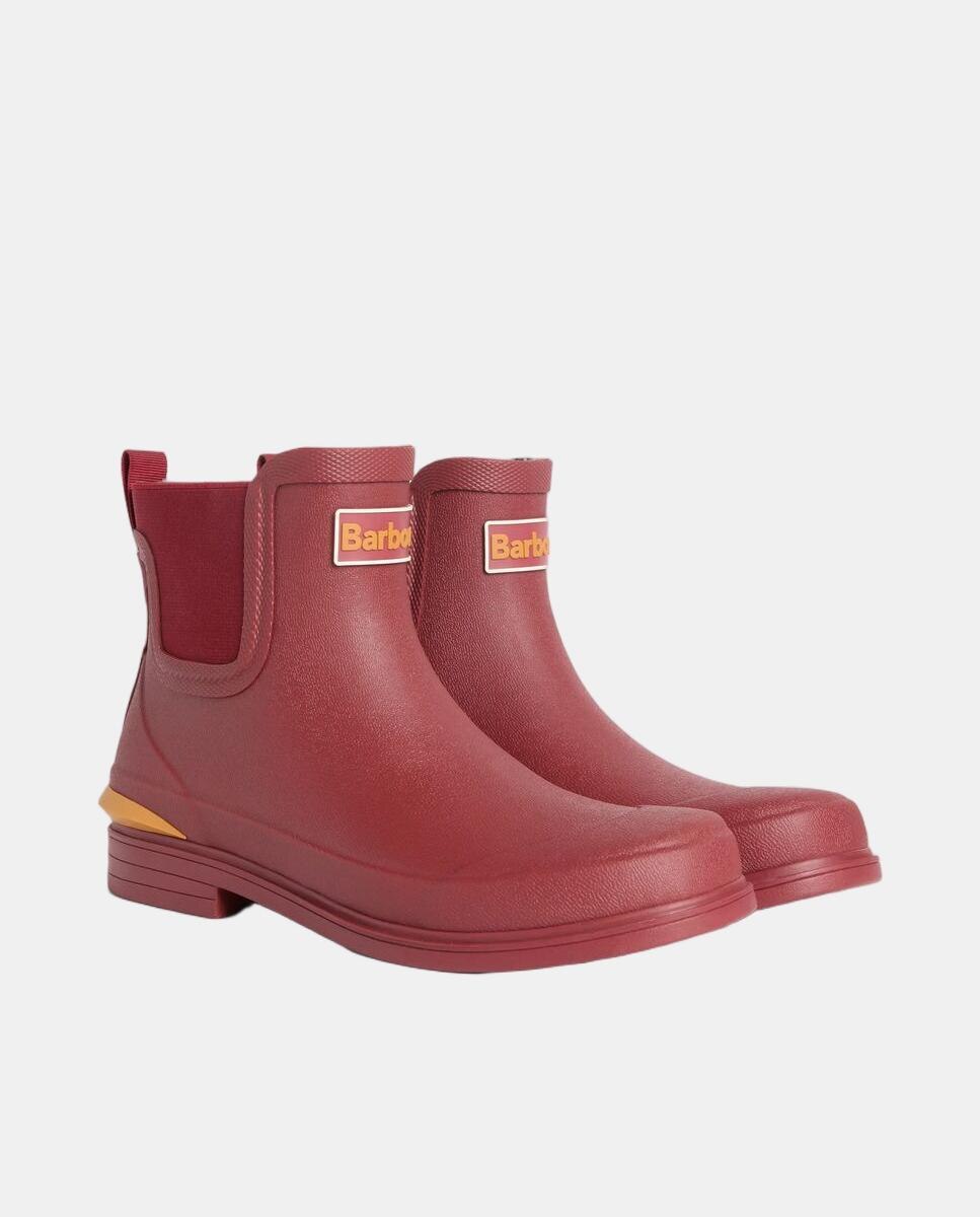 Botin plano de agua de mujer de goma - Barbour - Rojo Rojo-2