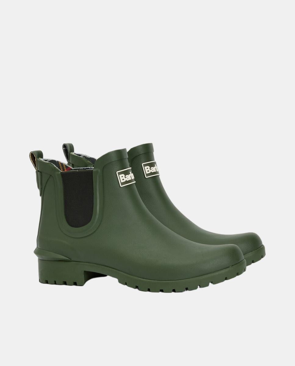 Botins Rasos de Borracha Verde-militar-4
