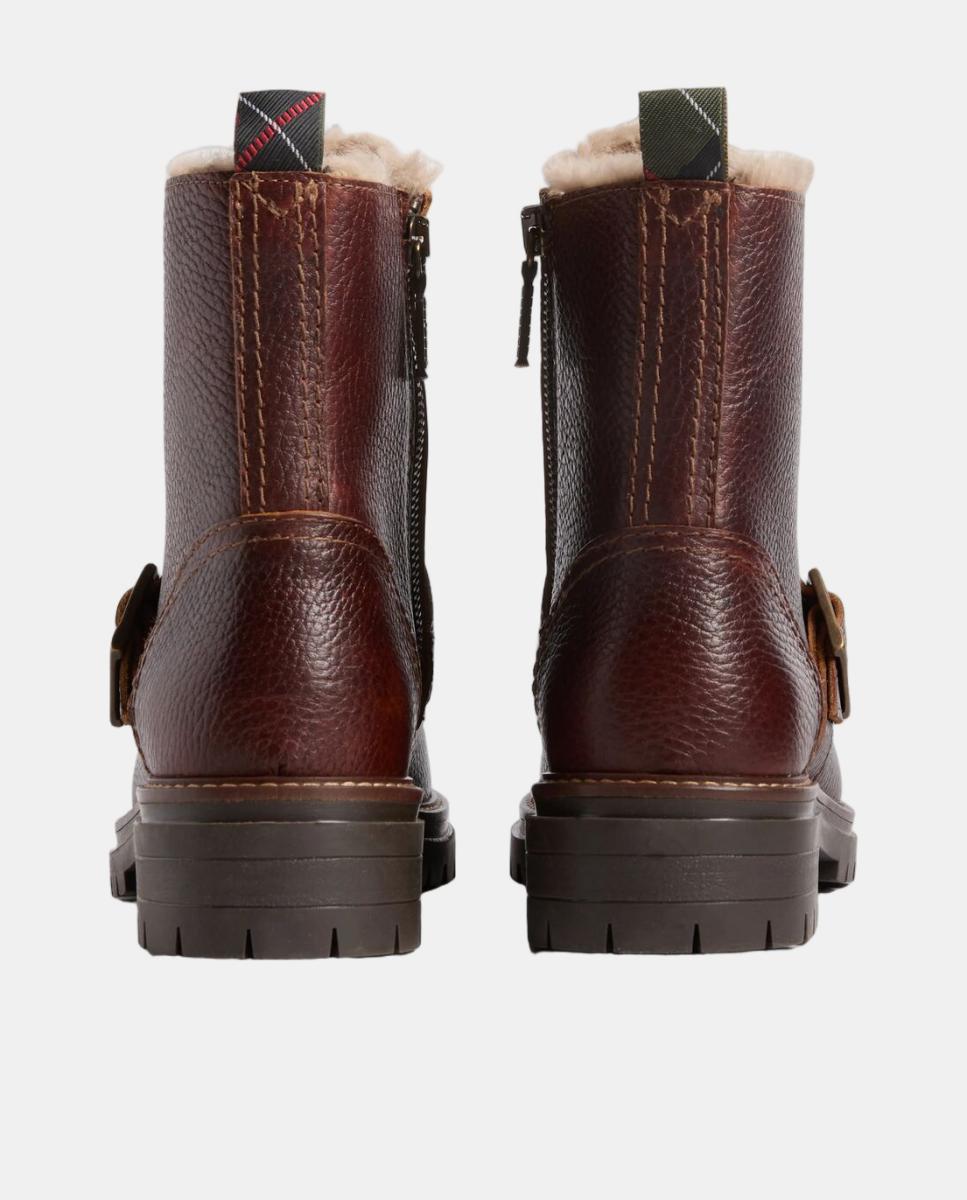 Botin tipo militar de mujer de piel - Barbour - Marrón Marrón-3