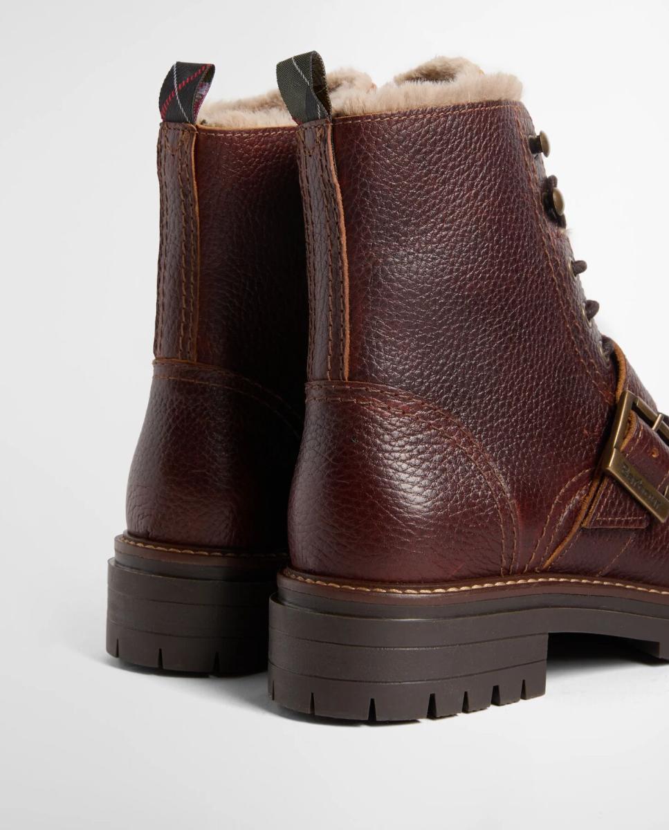 Botin tipo militar de mujer de piel - Barbour - Marrón Marrón-4