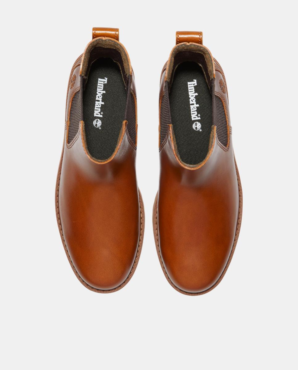 Botins Chelsea em Pele Britton Drive Castanho-2