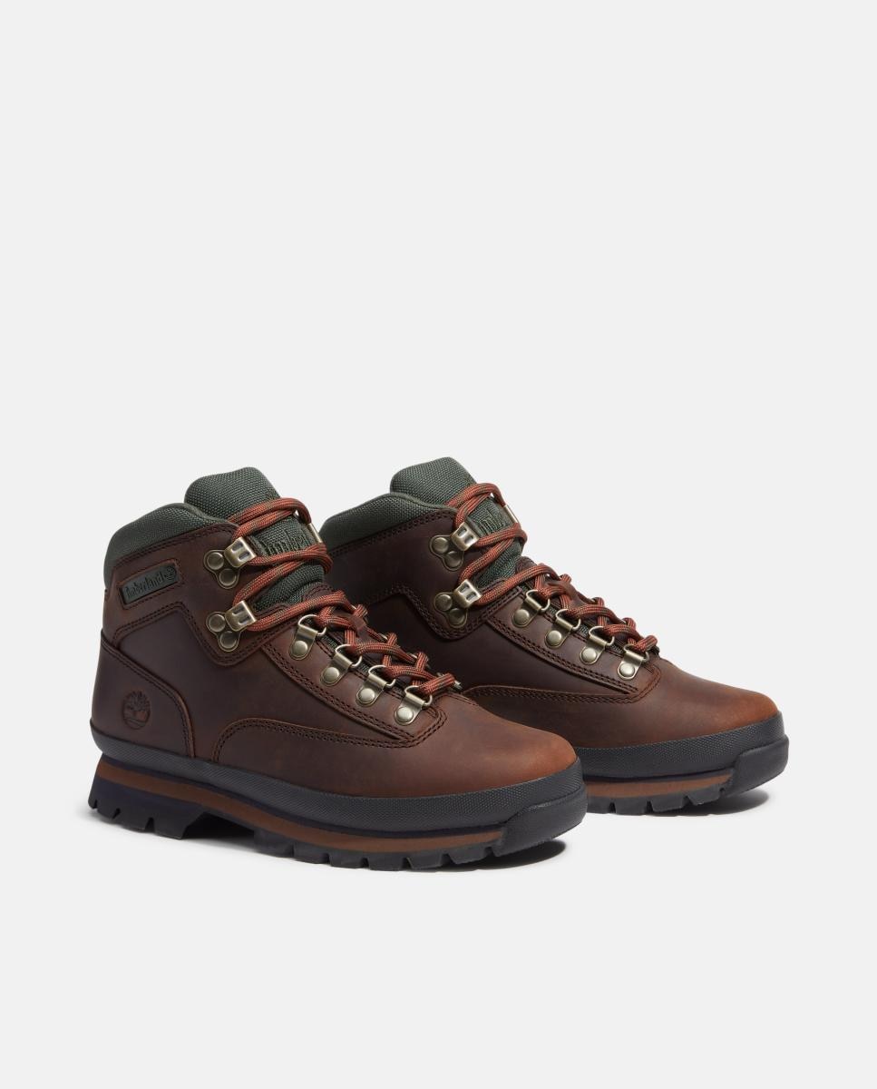 Botas em Pele Euro Hiker Castanho-escuro-3