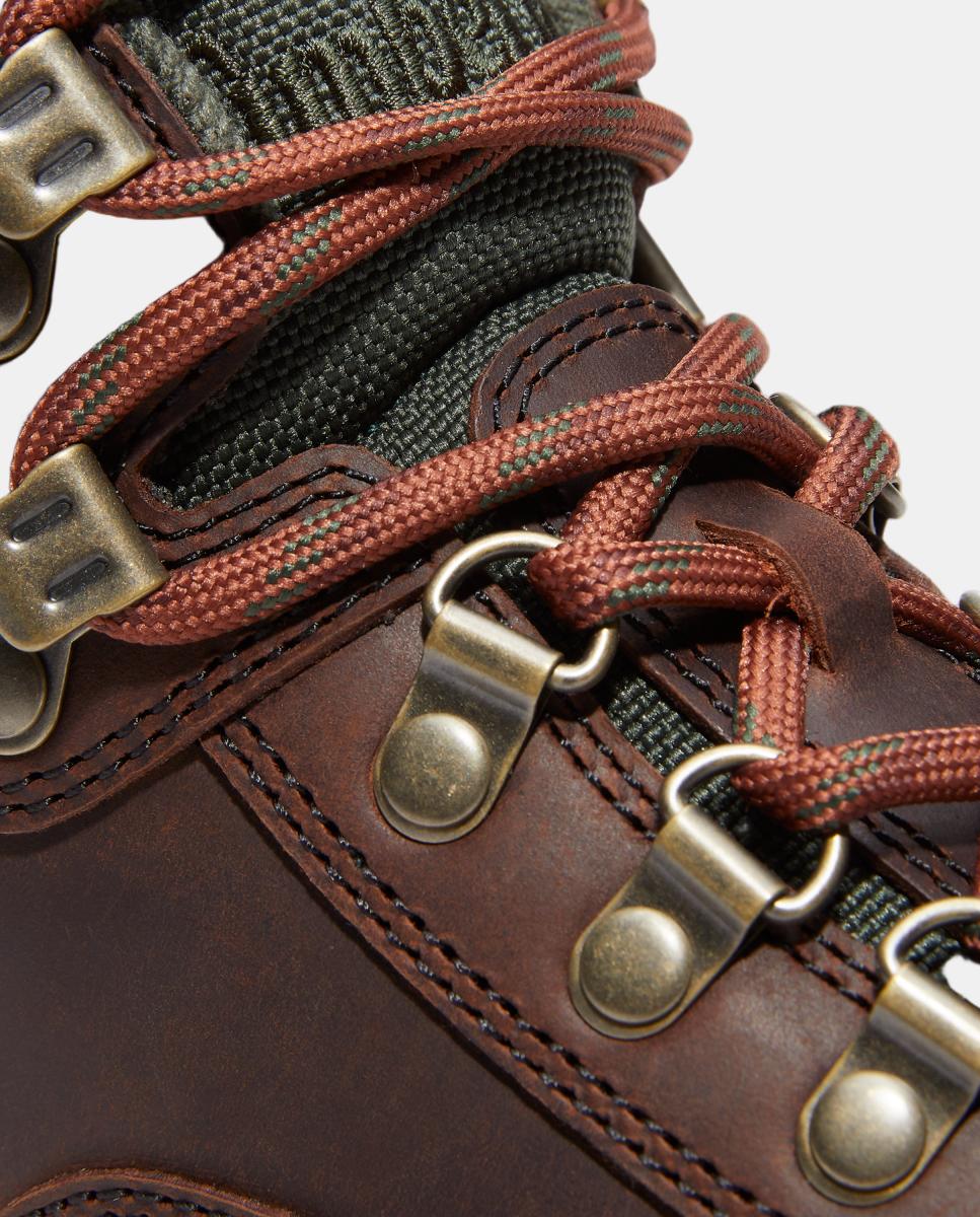 Botas em Pele Euro Hiker Castanho-escuro-6