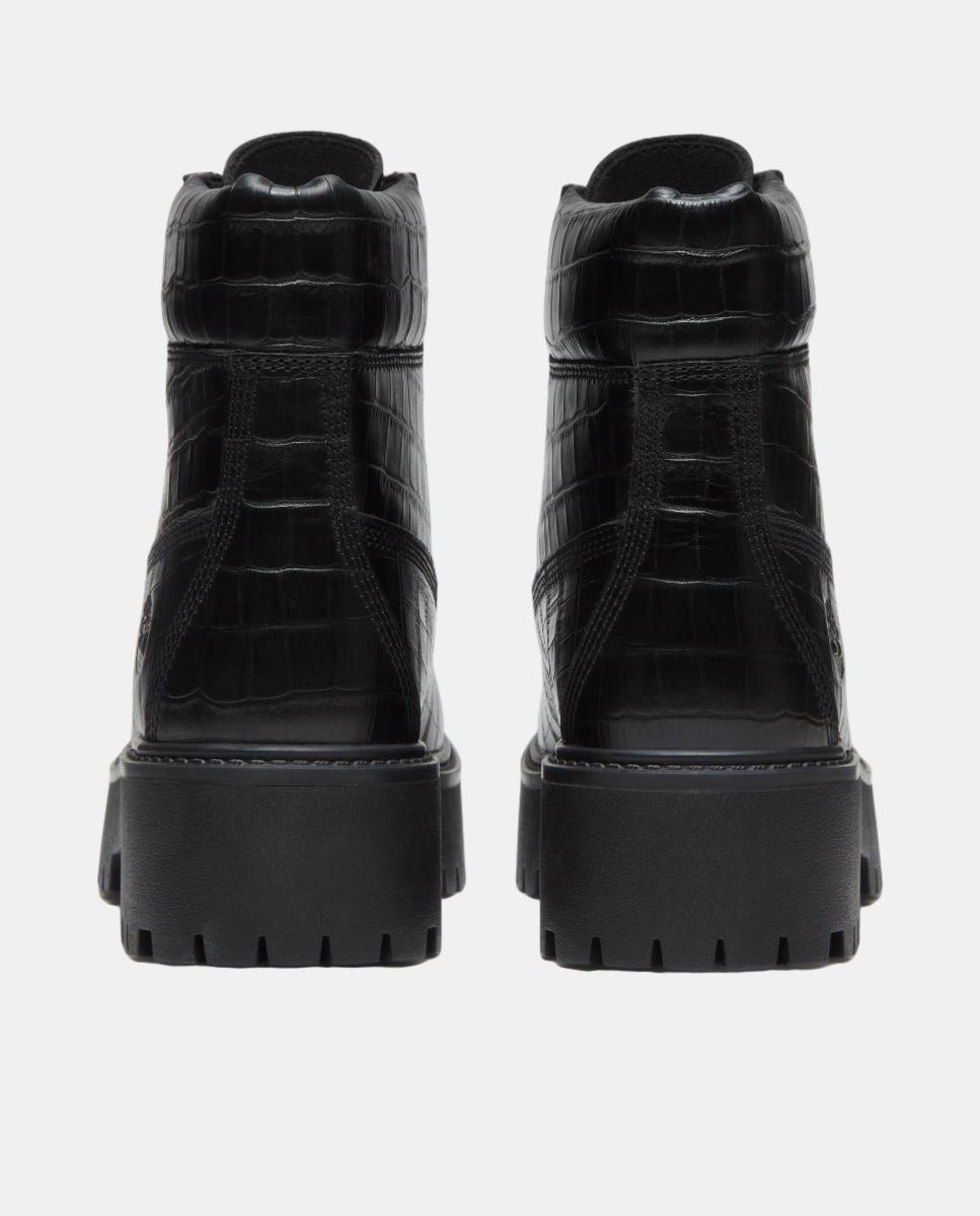 Botas em Pele 6-Inch Impermeáveis com Plataforma Stone Street Preto-4