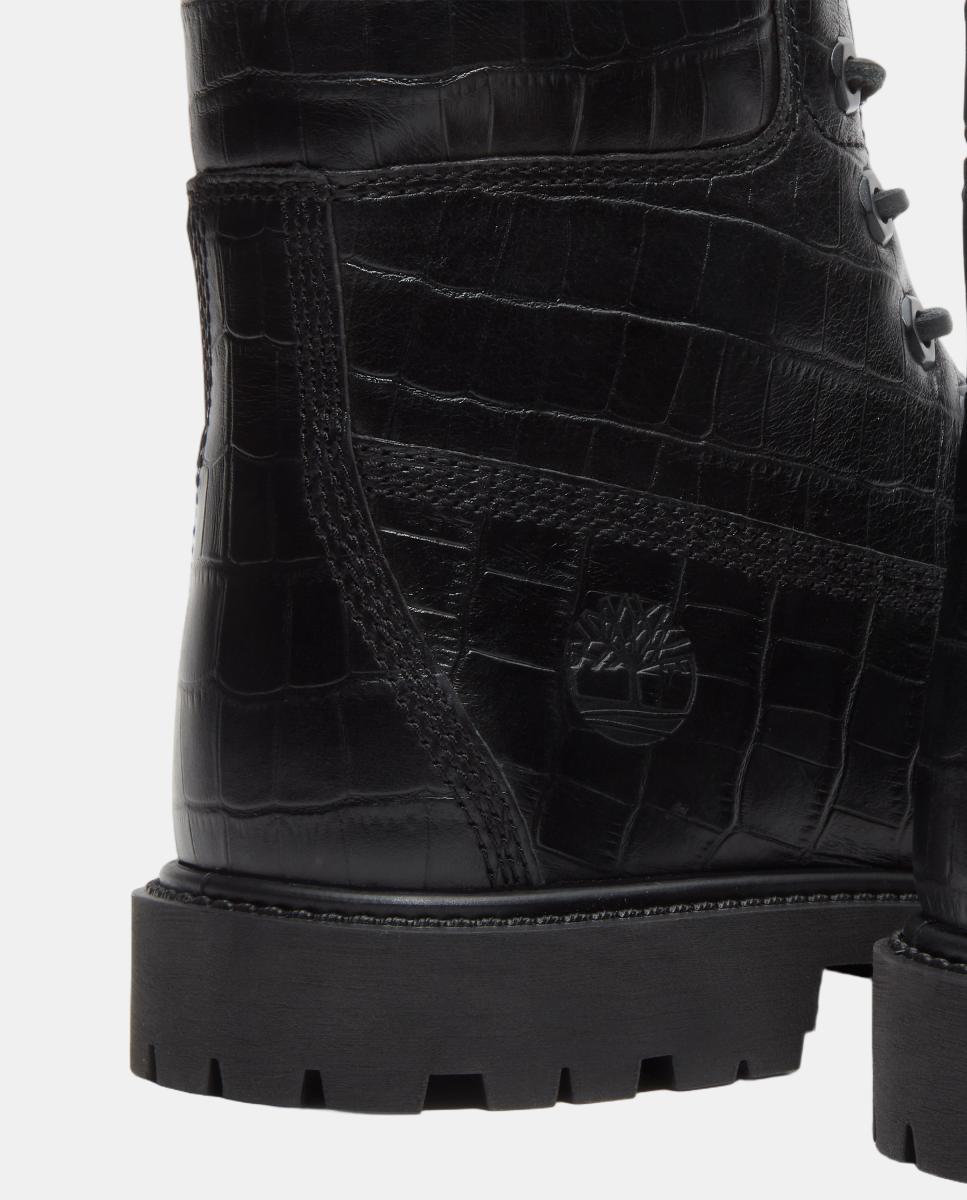 Botas 6-inch Premium em Pele e Impermeáveis Preto-4