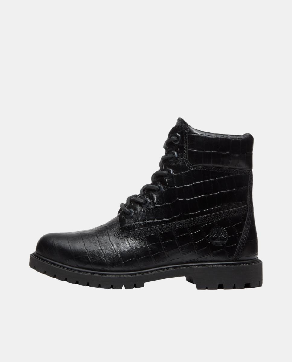 Botas 6-inch Premium em Pele e Impermeáveis Preto-5