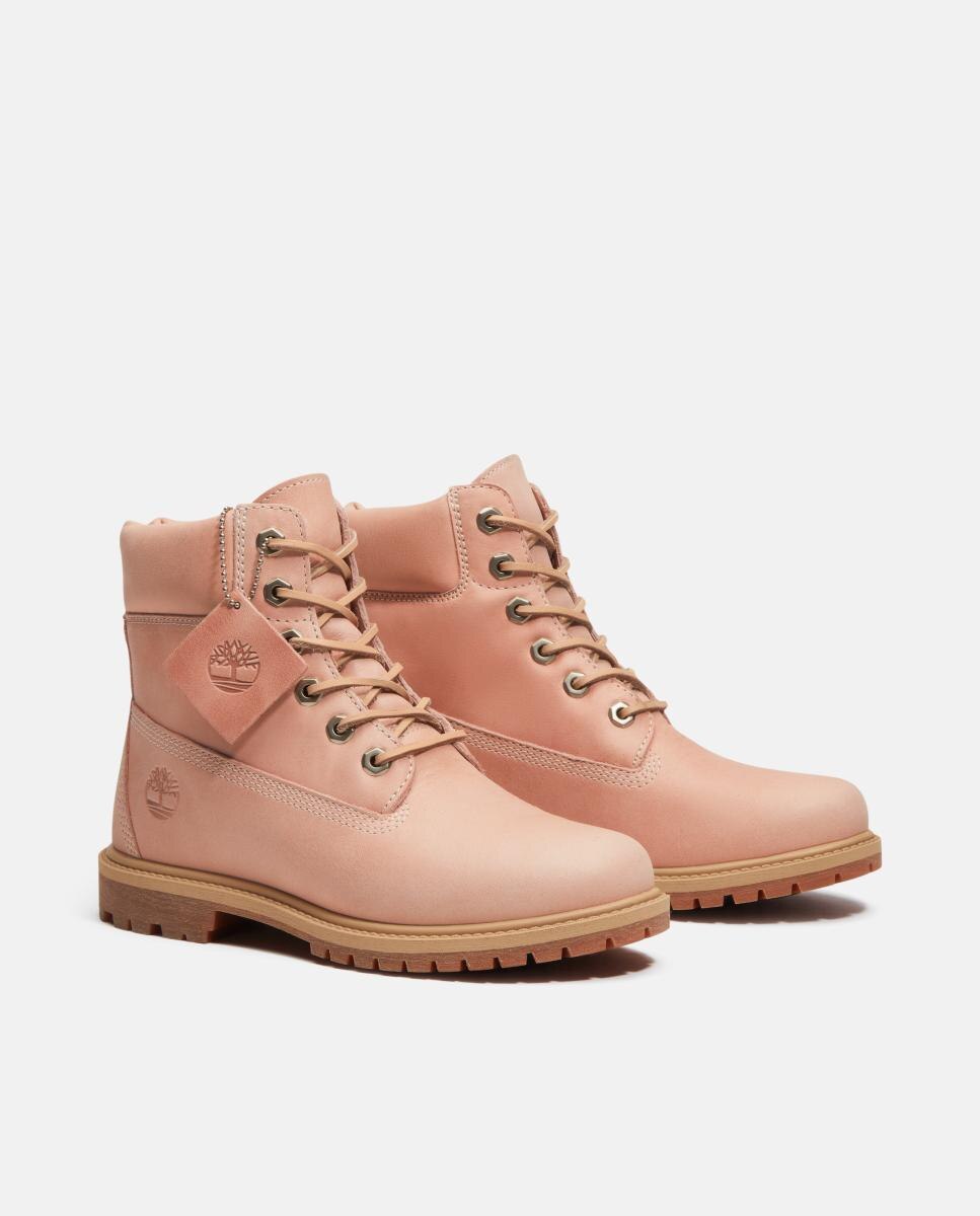 Botas 6-Inch Premium em Pele e Impermeáveis Rosa-claro-4