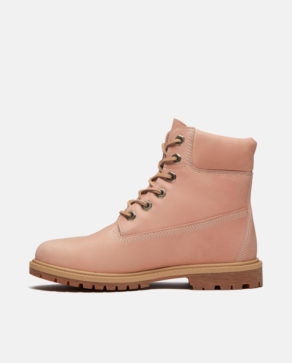 Botas 6-Inch Premium em Pele e Impermeáveis Rosa-claro-6