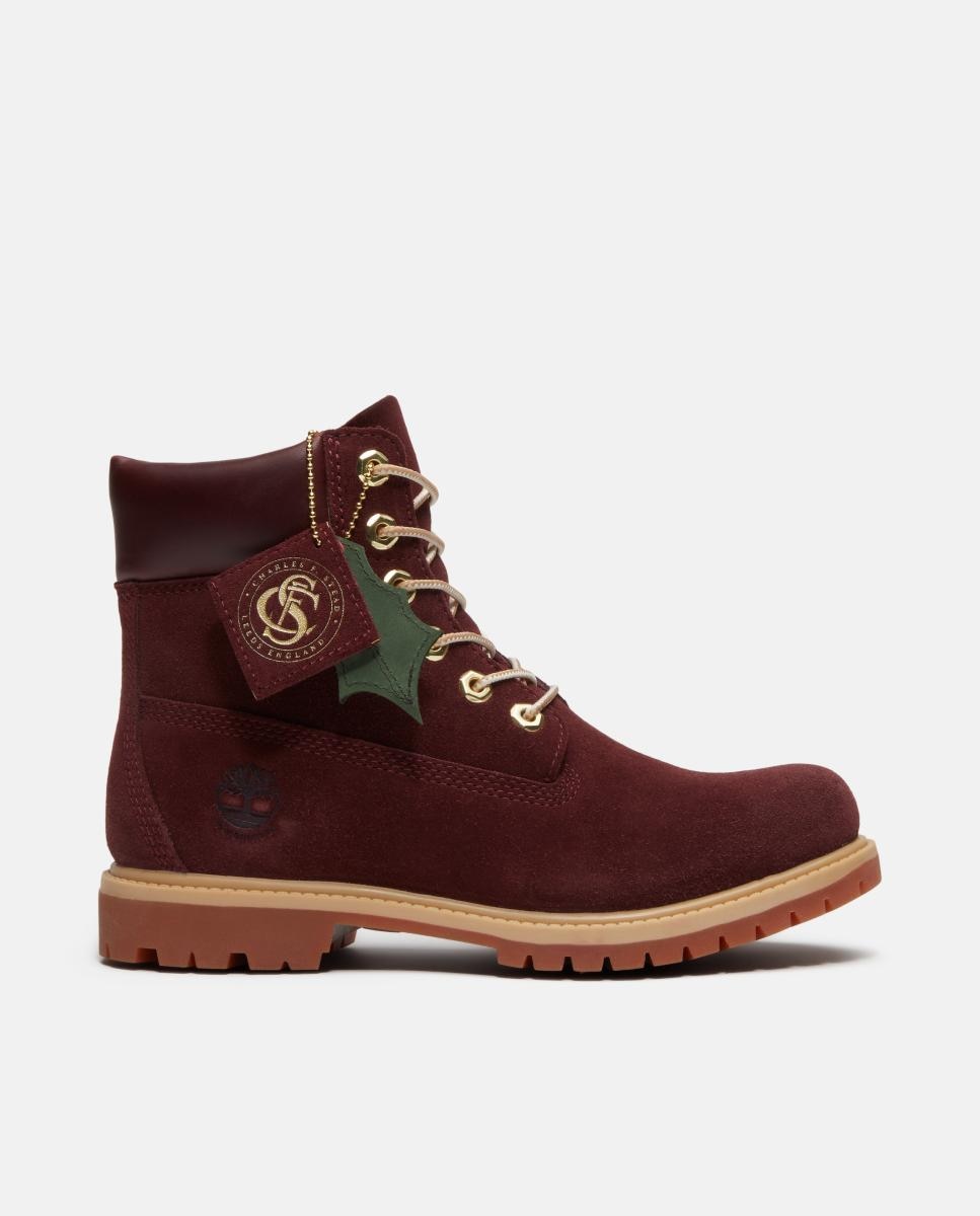 Imagen 1 de Botas 6-inch timberland premium de piel e impermeables para mujer Rojo Granate