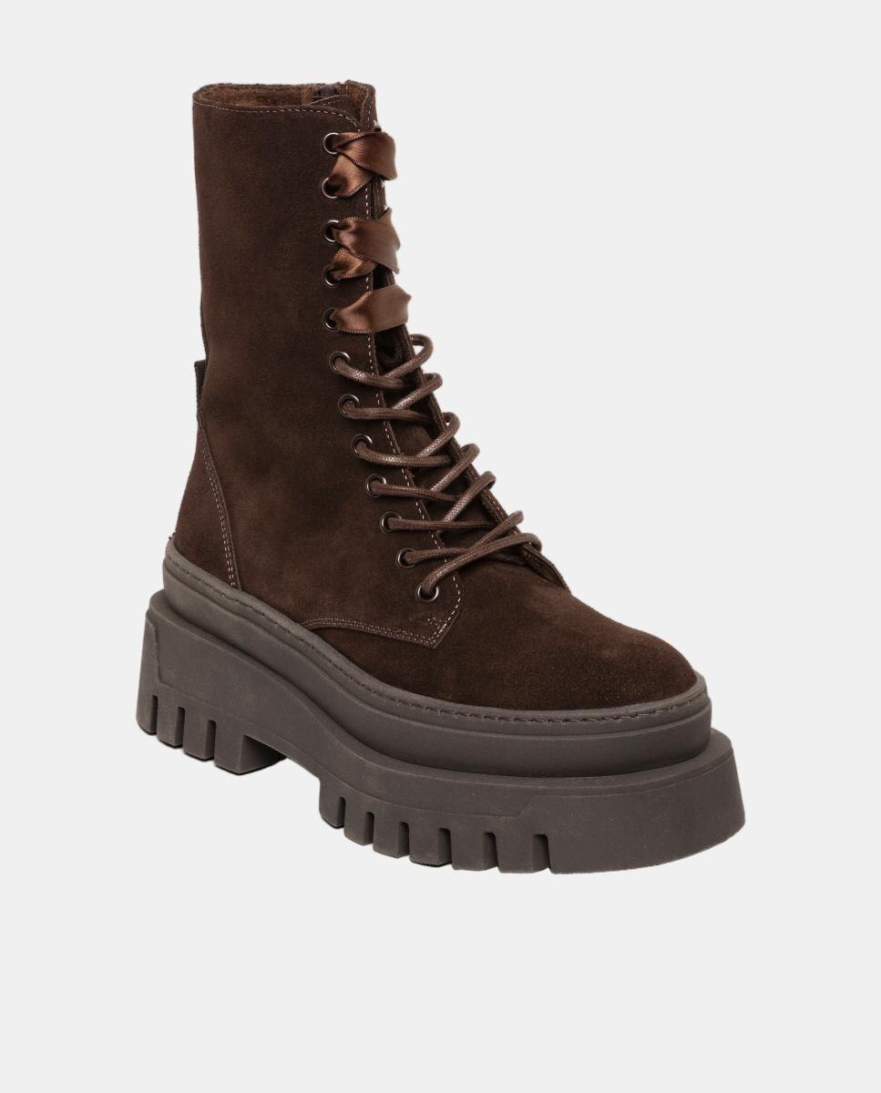 Bota biker coast mujer serraje cordones y plataforma track sole - Steve Madden - Marrón Marrón-2