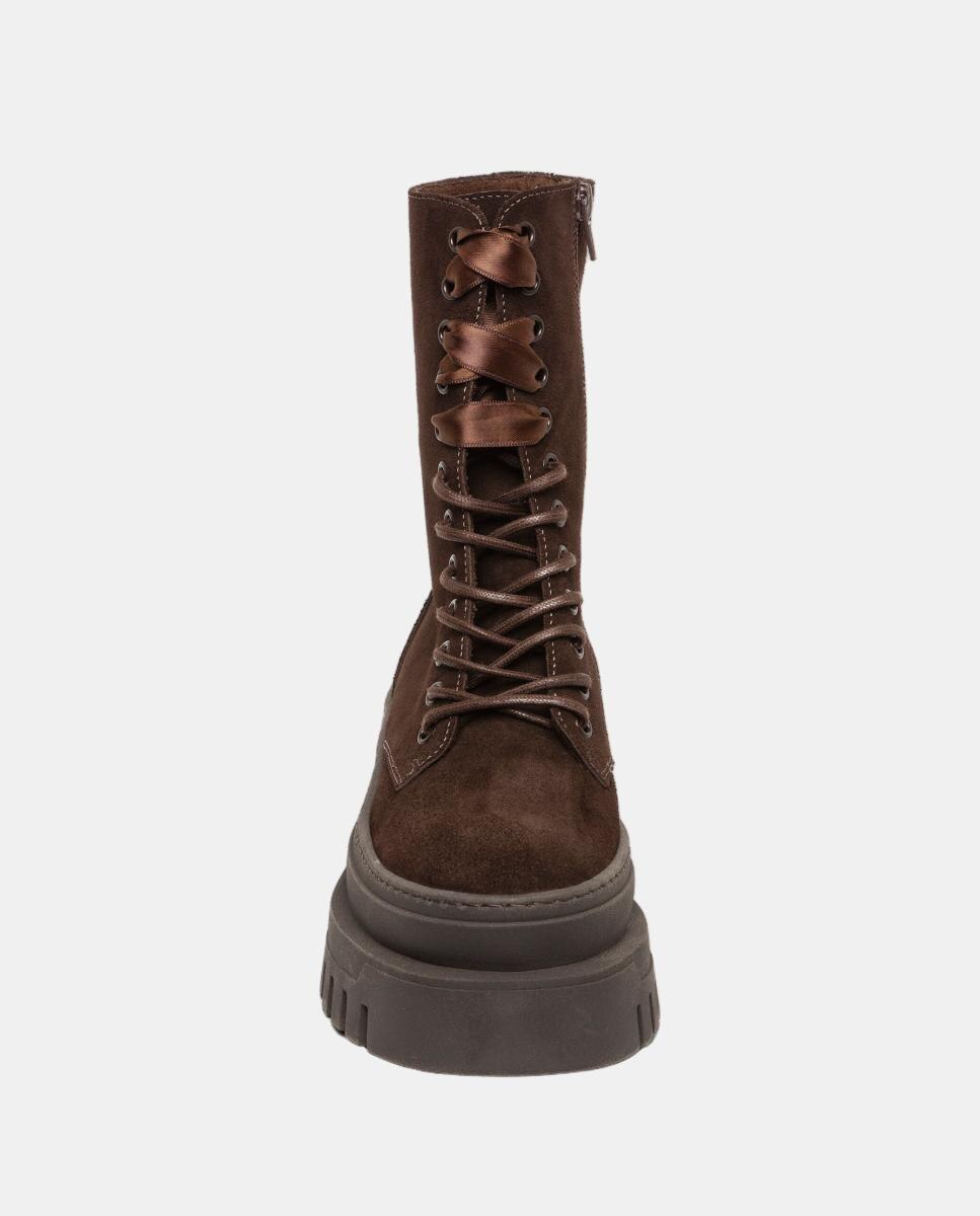 Bota biker coast mujer serraje cordones y plataforma track sole - Steve Madden - Marrón Marrón-3