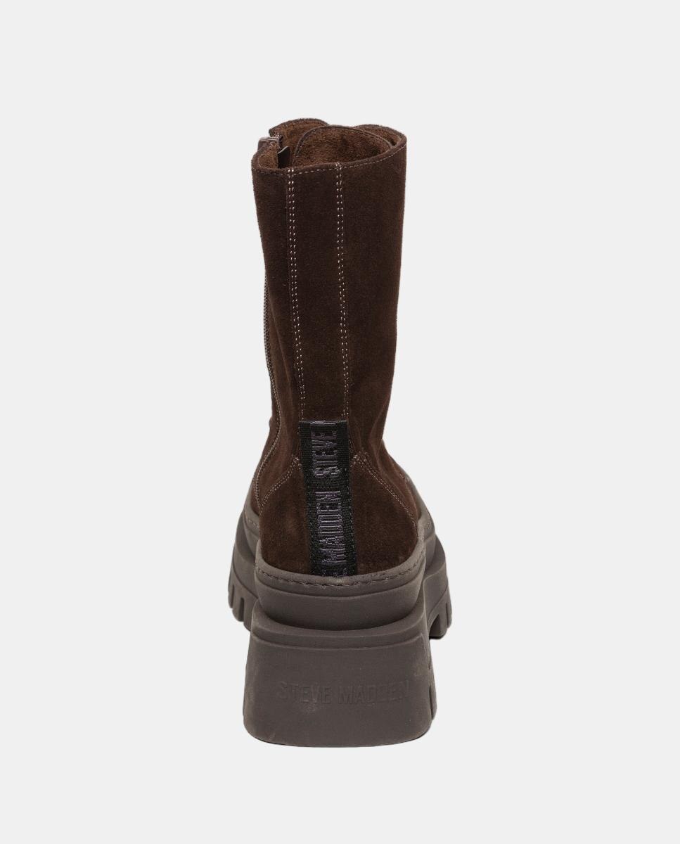 Bota biker coast mujer serraje cordones y plataforma track sole - Steve Madden - Marrón Marrón-4