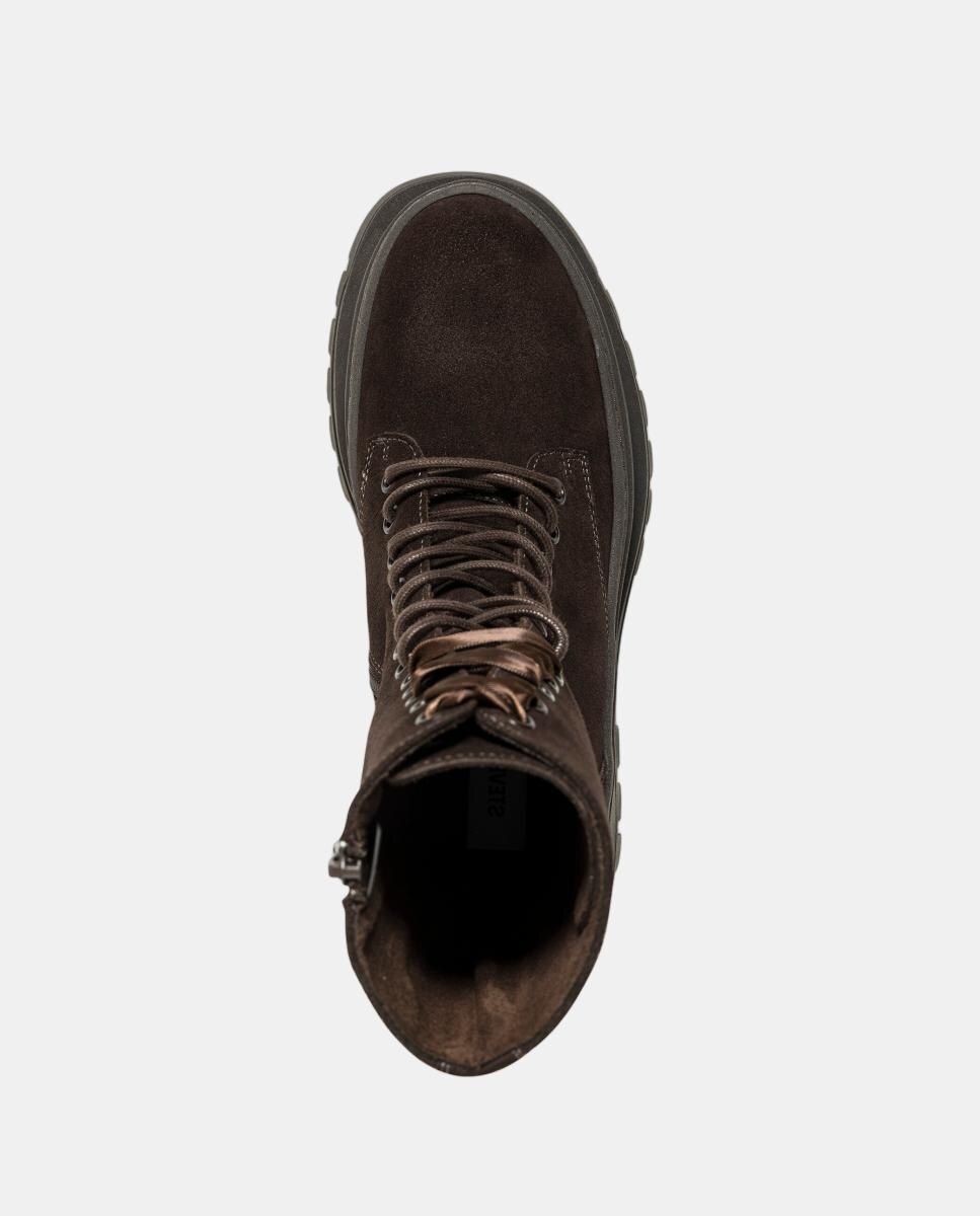 Bota biker coast mujer serraje cordones y plataforma track sole - Steve Madden - Marrón Marrón-5