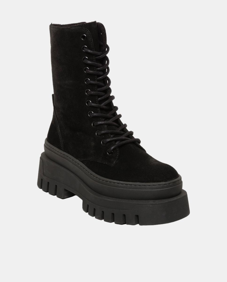 Bota biker coast mujer serraje cordones y plataforma track sole - Steve Madden - Negro mate Negro mate-2