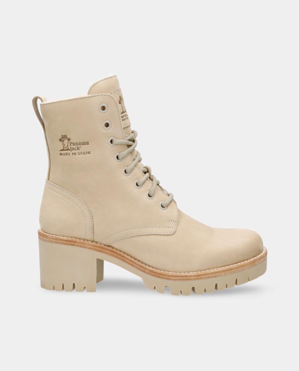 Imagem 0 de Botas Padma com Forro Interior de Pelo, Salto de Bloco e em Pele Nobuck Waterproof