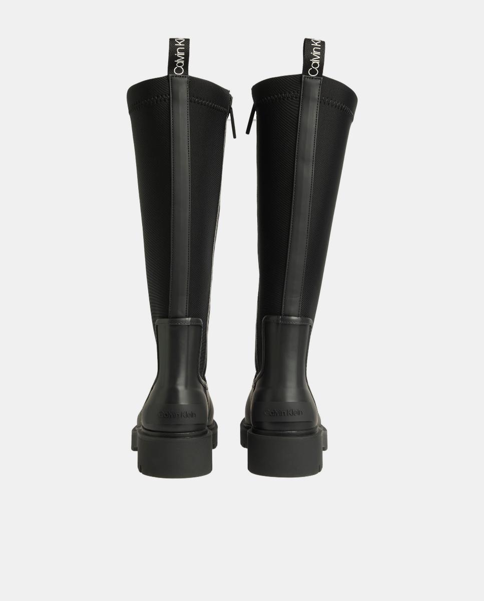 Galochas Planas Altas Preto-3