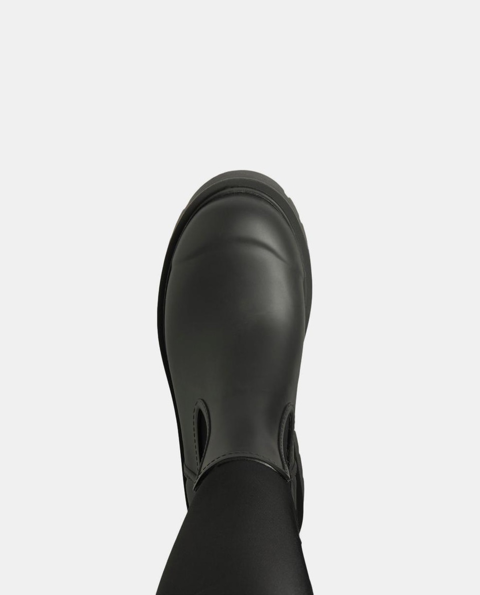 Galochas Planas Altas Preto-4