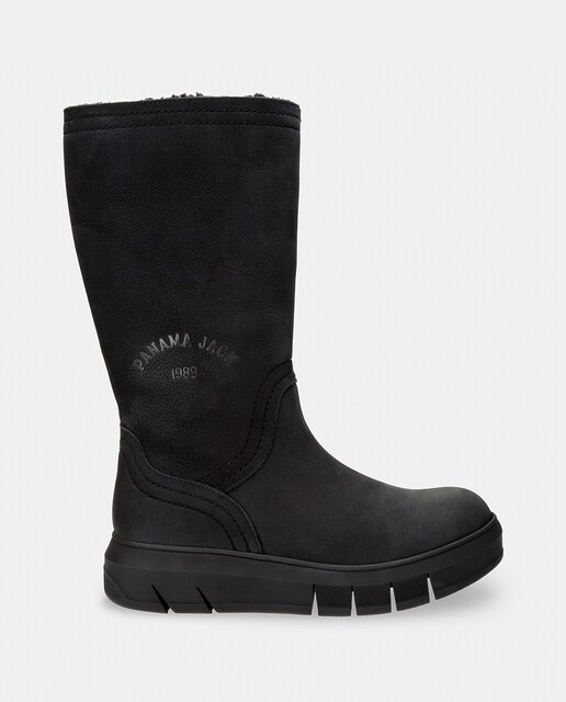 Imagen 0 de Botas de mujer en piel con forro de pelo sintético