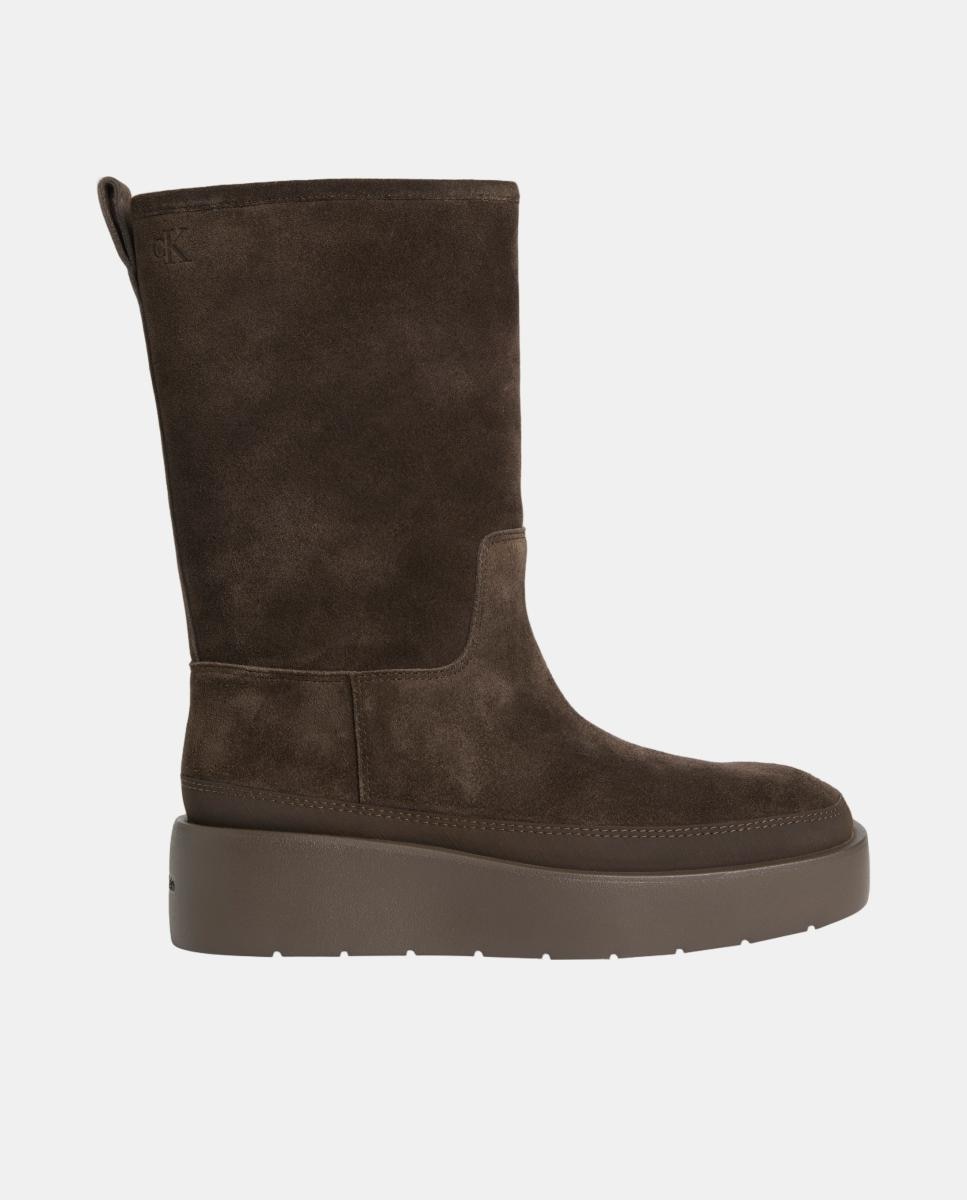 Imagen 0 de Bota mujer de piel plana Calvin Klein Marrón chocolate
