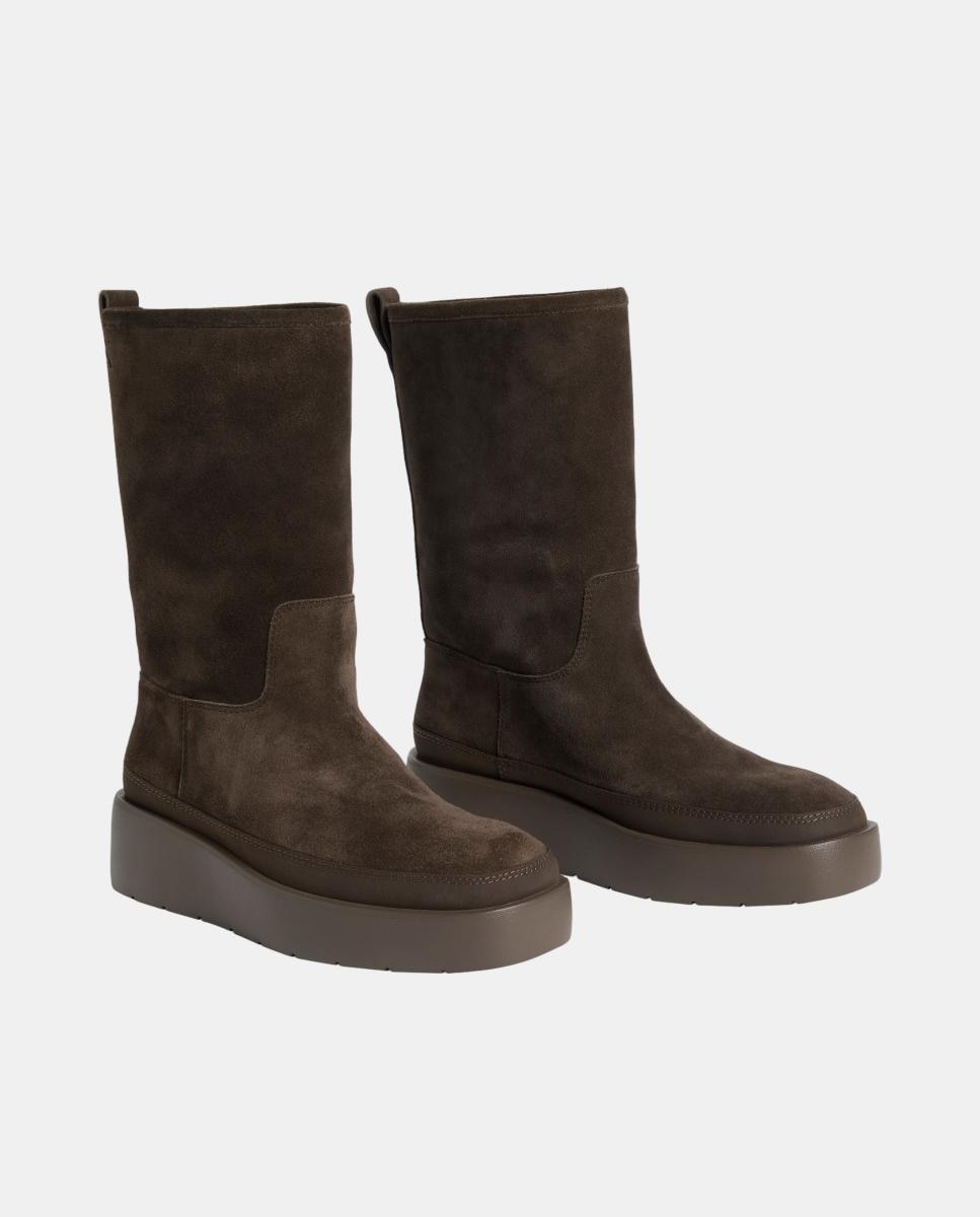 Bota mujer de piel plana Calvin Klein - Marrón chocolate Marrón chocolate-3