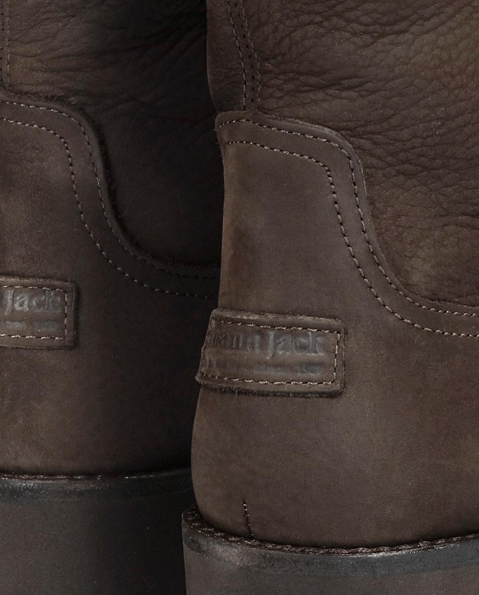 Botas em Pele e com Forro de Pelo Sintético Castanho-escuro-7