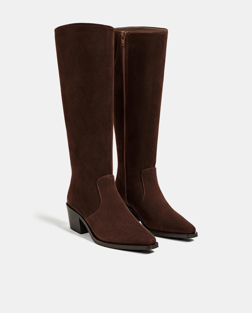 Bota cowboy de mujer y ante - Bryan Stepwise - Marrón chocolate Marrón chocolate-2