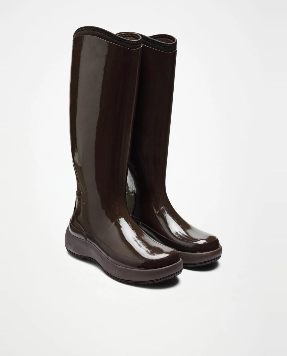 Bota alta impermeável Rains Dry Boot High Castanho-chocolate-2