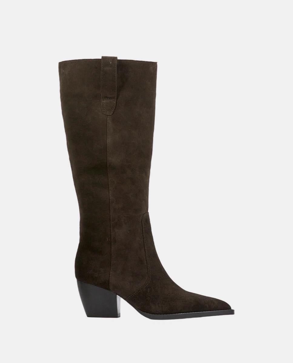 Imagem 0 de Botas Cowboy em Pele com Salto de 5 cm