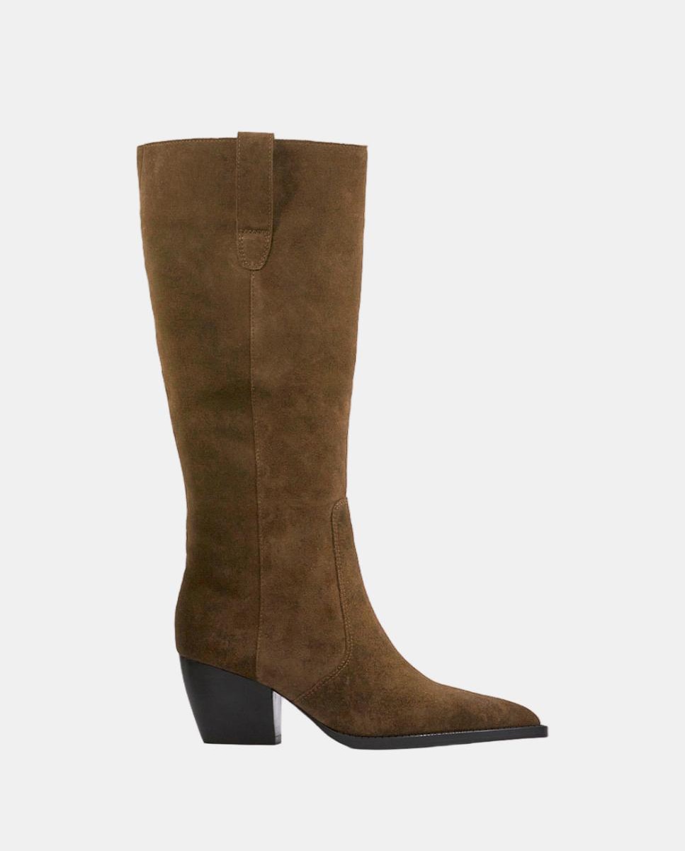 Imagem 0 de Botas Cowboy em Pele com Salto de 5 cm