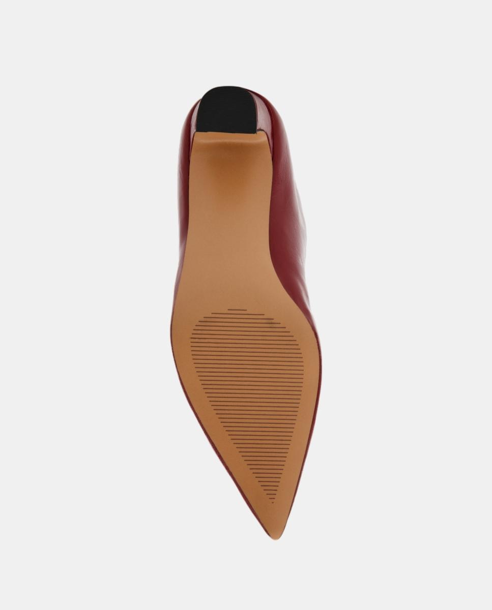 Bota elegante lytton mujer piel efecto arrugado punta afilada y tacón bajo - Steve Madden - Rojo Rojo-7