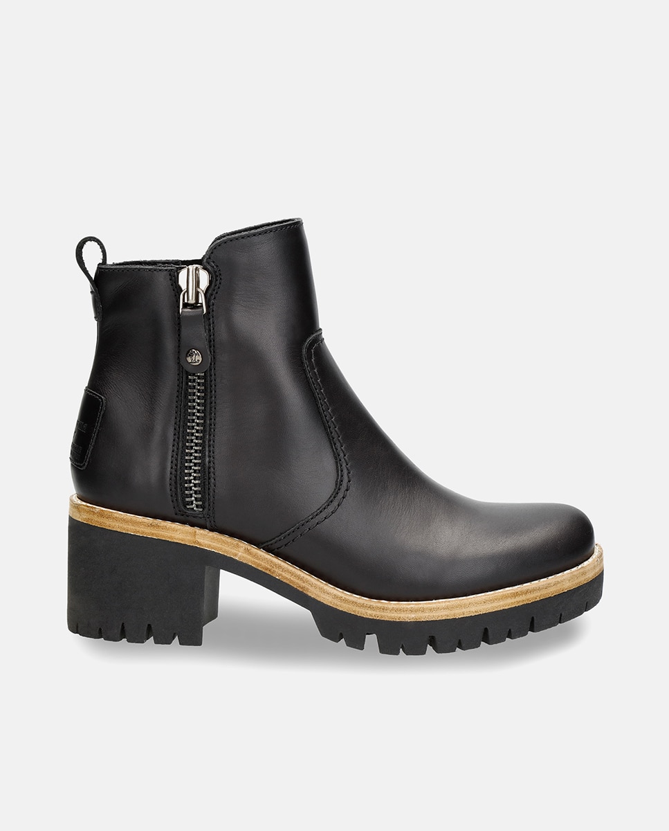 Imagem 0 de Botins Pauline B11 com Salto de Bloco e em Pele Waterproof